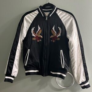 Aritzia Golden by TNA Horine Embroidered Bomber Jacket